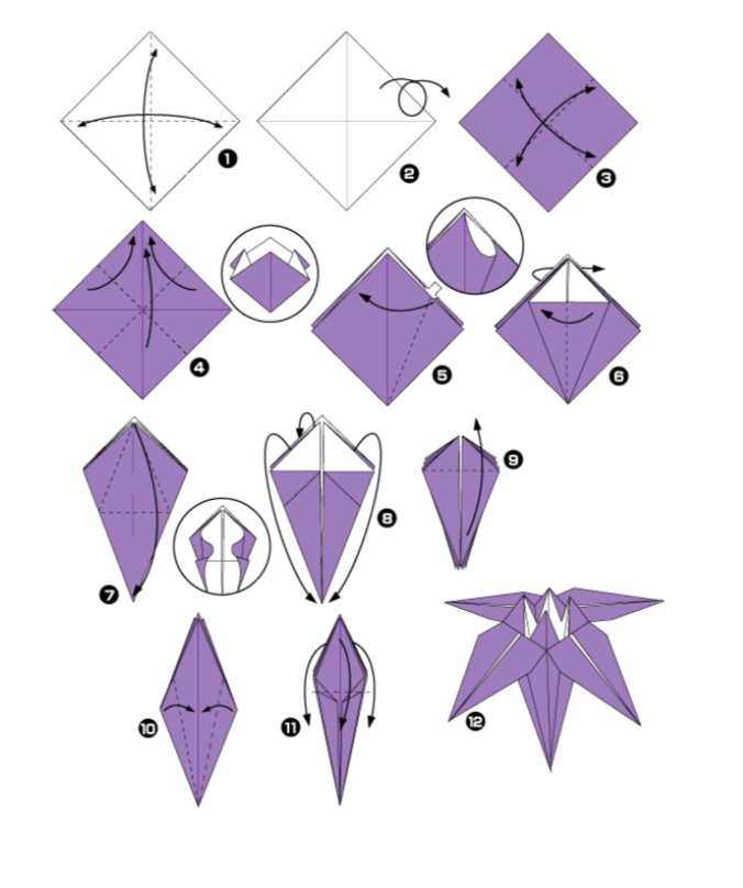 Оригами цветок. Цветы из оригами. Оригами цветы легкие. Оригами цветок схема для детей. Оригами из бумаги для детей крокус